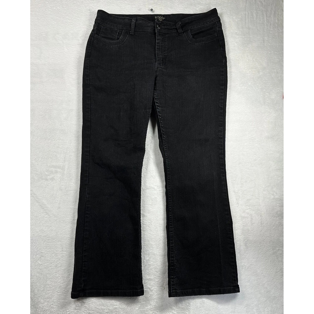 Riders by Lee Bootcut Jeans Women's 16P Black Denim Mid Rise‎ Classic - 35X30